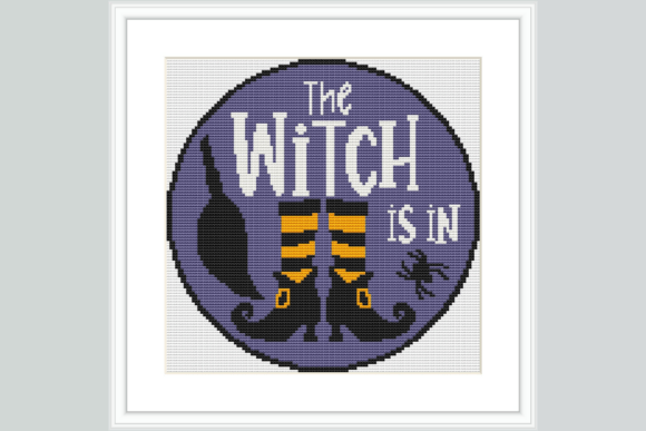 The Witch is in Cross Stitch Pattern