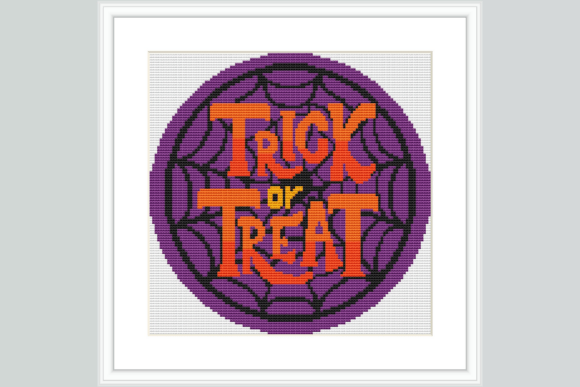 Trick or Treat Web Cross Stitch Pattern