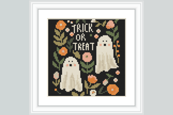 Trick or Treat Cross Stitch Pattern