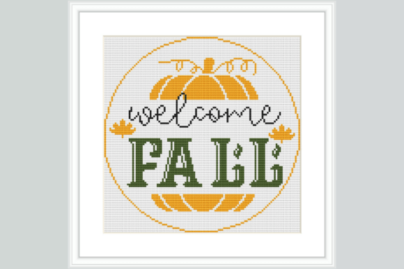 Welcome Fall Cross Stitch Pattern