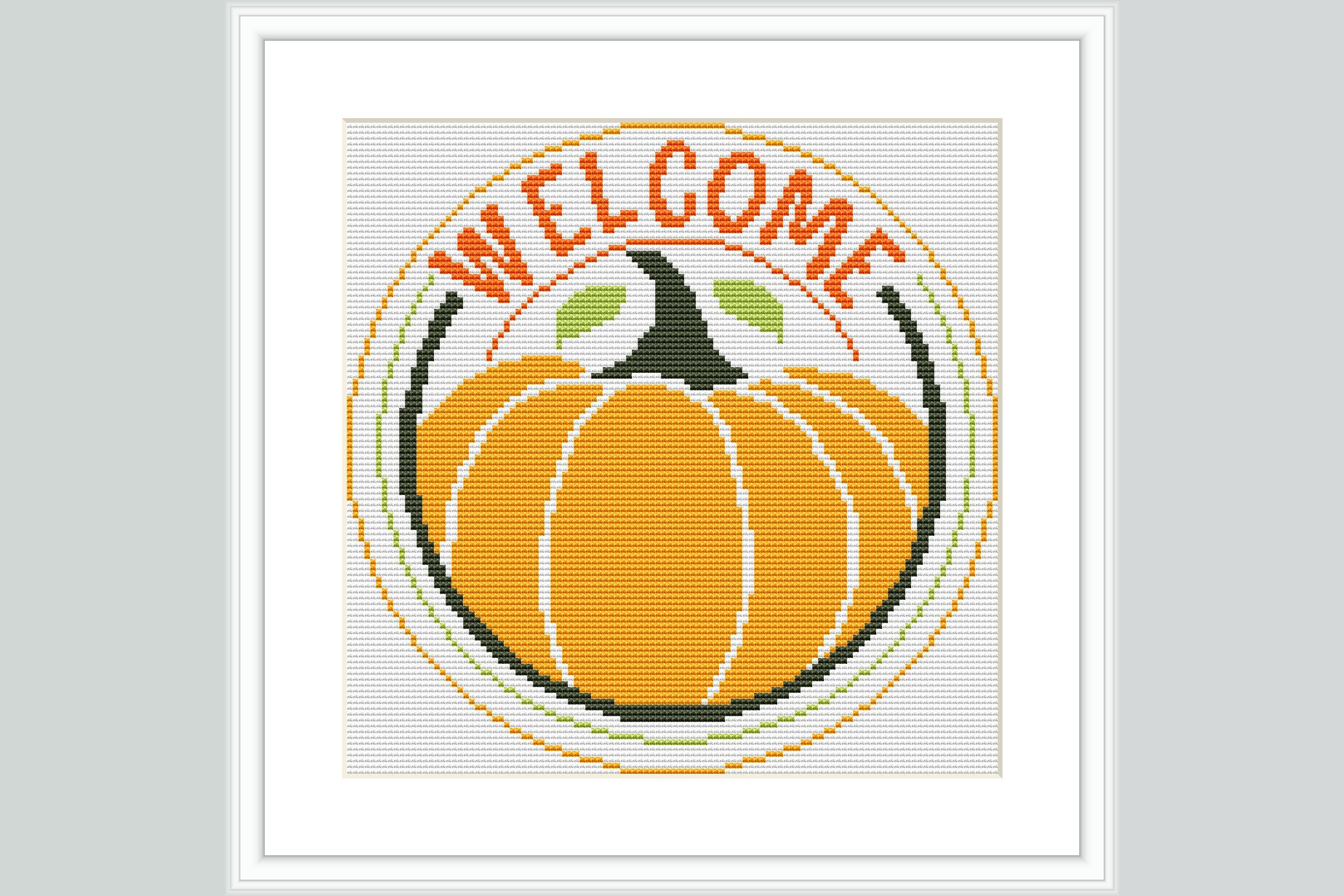 Welcome Pumpkin Cross Stitch Pattern