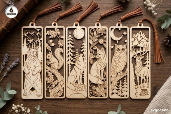 Winter Animals Bookmarks SVG Bundle