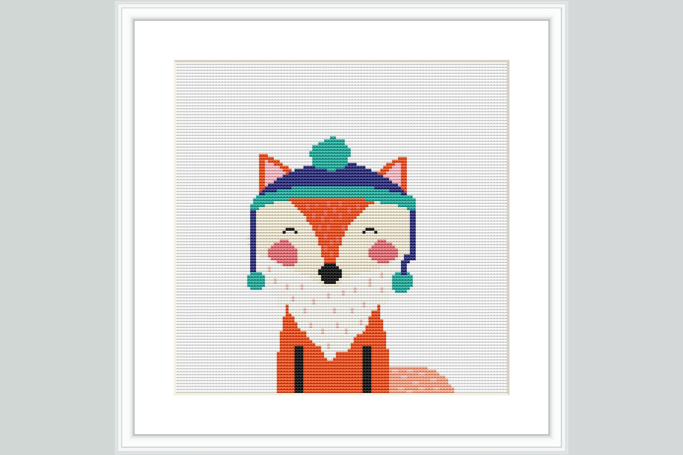 Winter Fox Cross Stitch Pattern