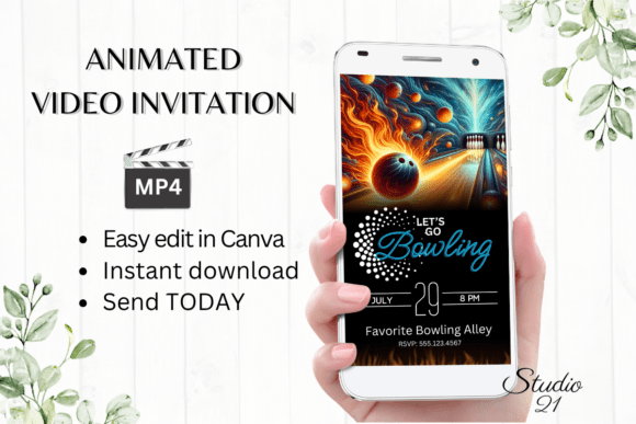 Animated Bowling Invitation