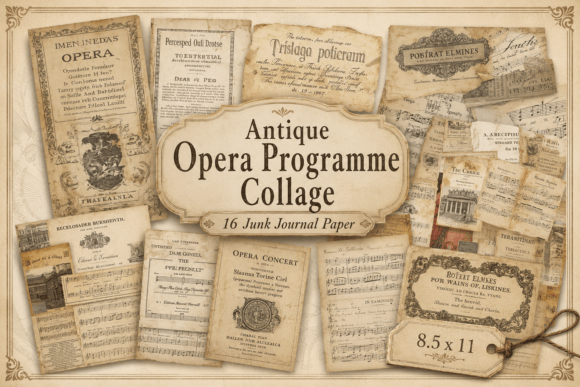 Antique Opera Programme Junk Journal