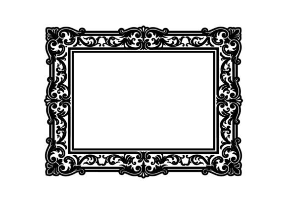 Antique Ornate Picture Frame SVG