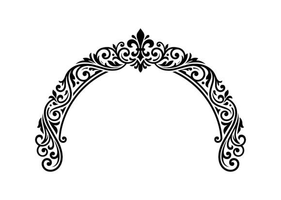 Aristocratic Floral Arch SVG