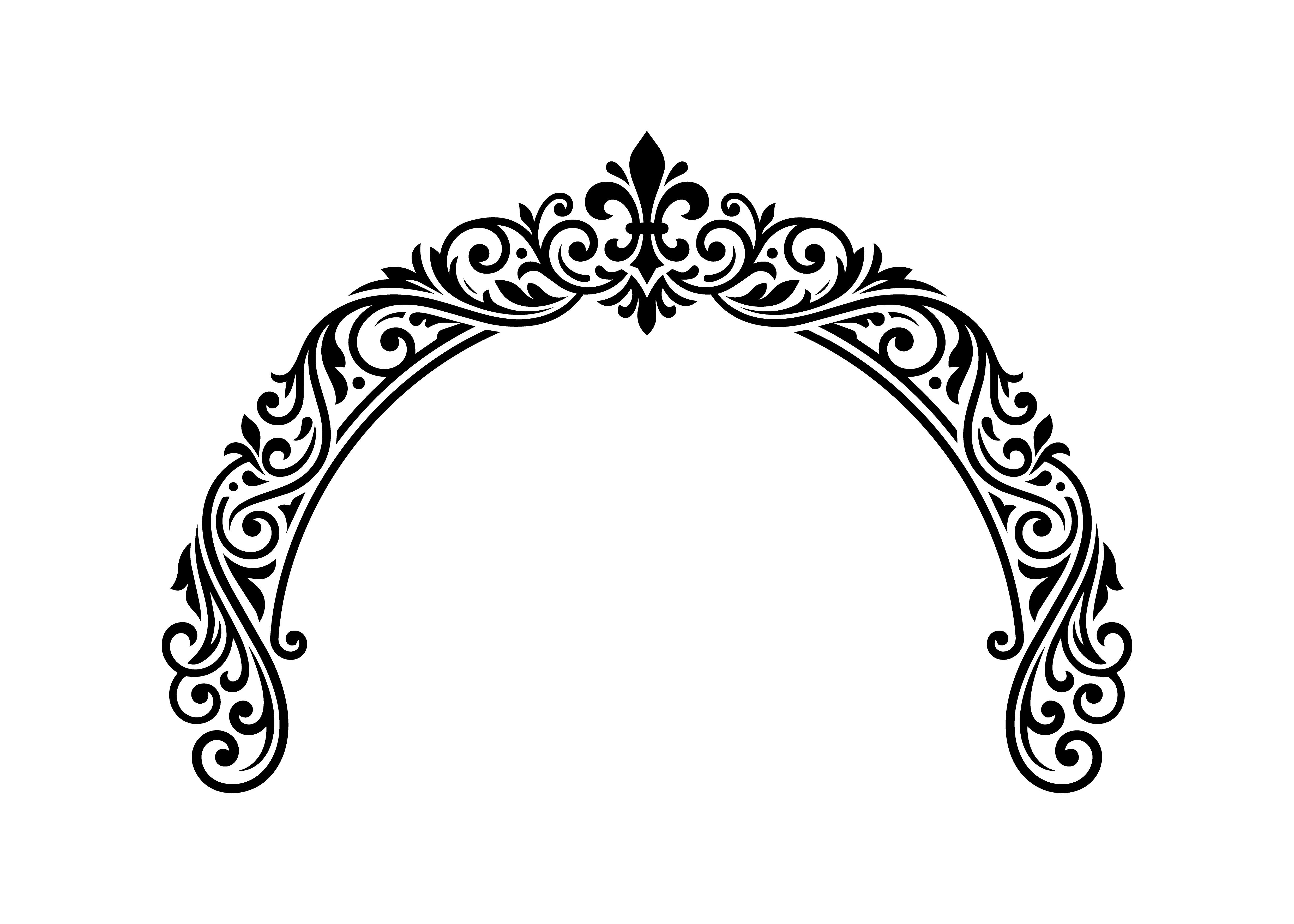Aristocratic Floral Arch SVG