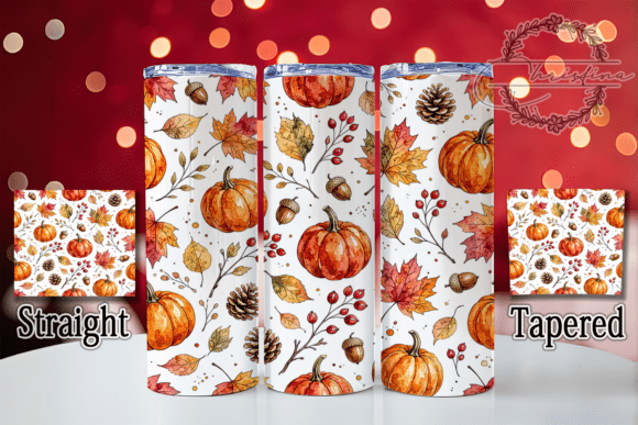 Autumn Pumpkin Leaves 20oz Tumbler