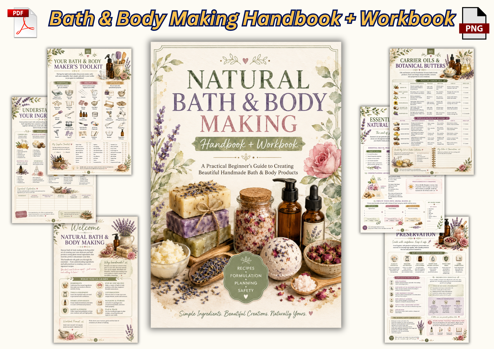 Bath & Body Making Handbook + Workbook