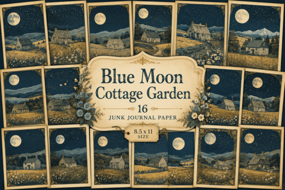 Blue Moon Cottage Garden Junk Journal