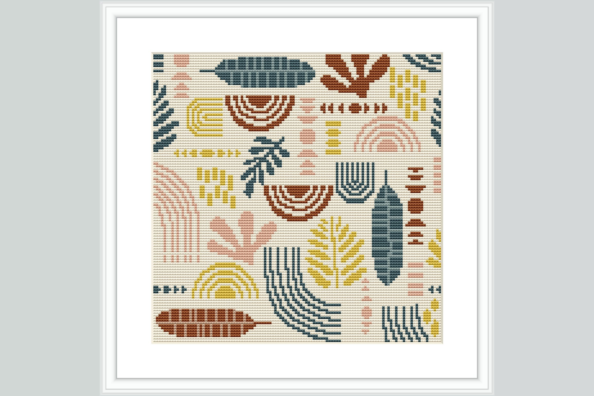 Boho Feathers Cross Stitch Pattern