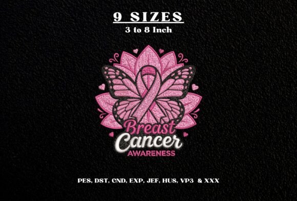 Breast Cancer Awareness Embroidery DST