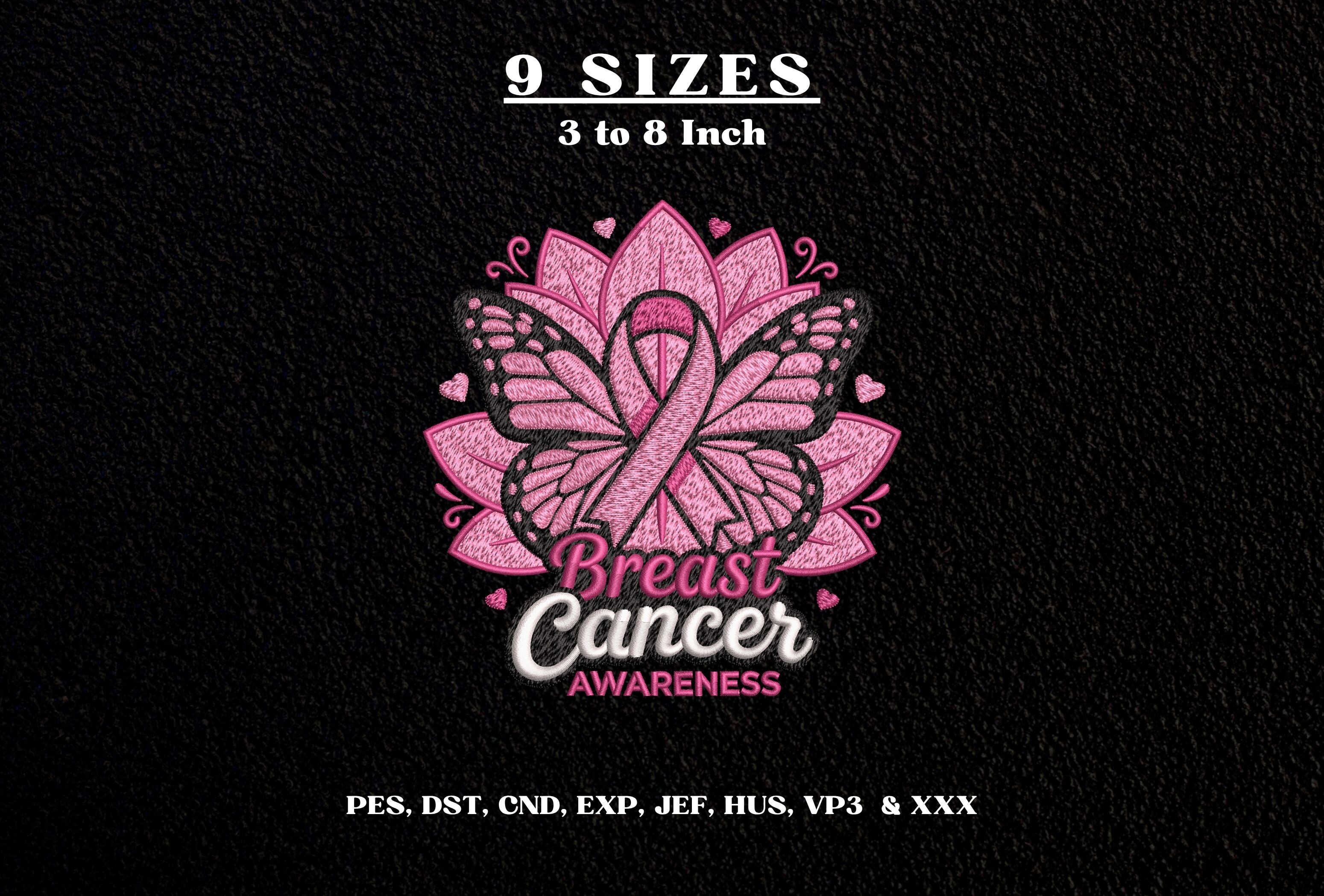 Breast Cancer Awareness Embroidery DST