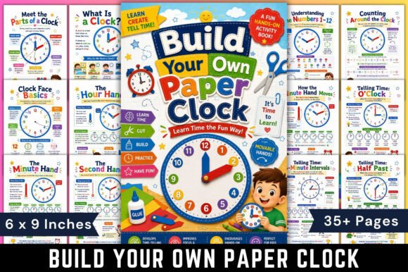Build Your Own Paper Clock Activity Book