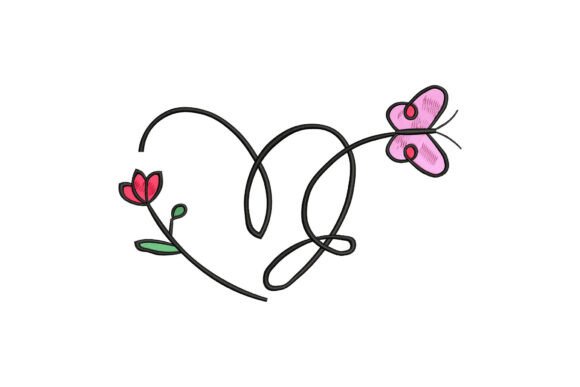 Butterfly Heart Flower