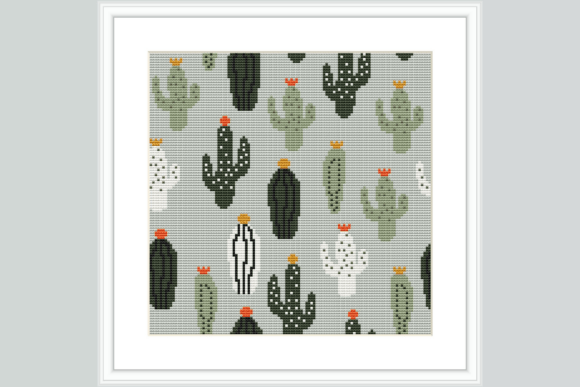 Cactus Garden Cross Stitch Pattern