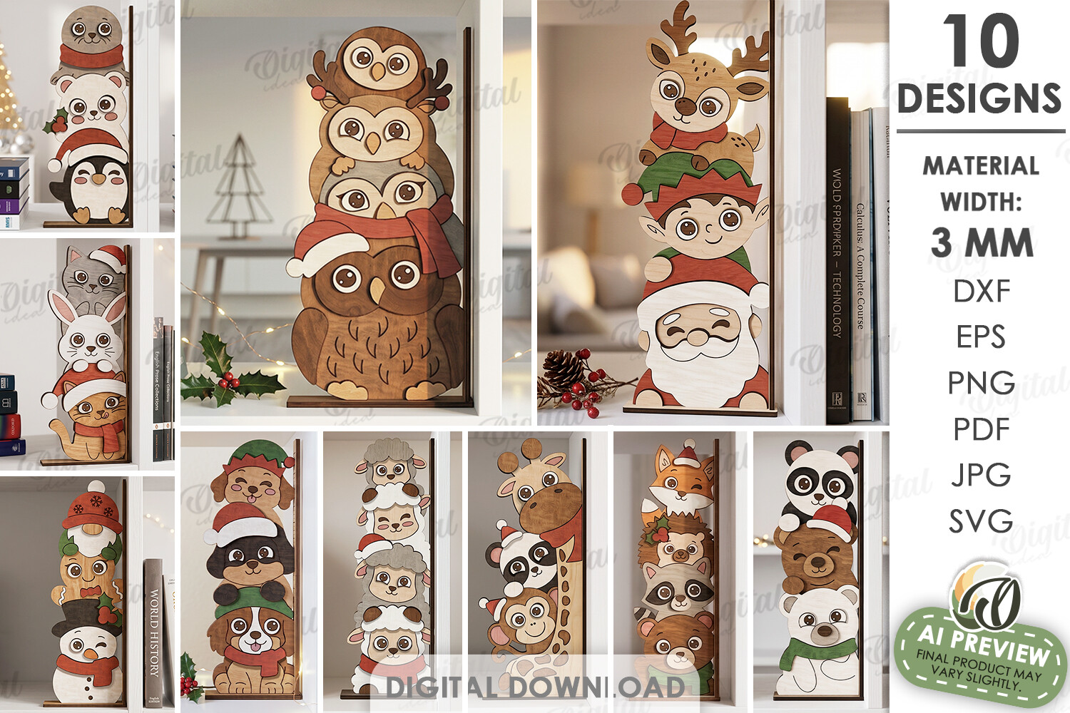 Christmas Characters Corners Bundle