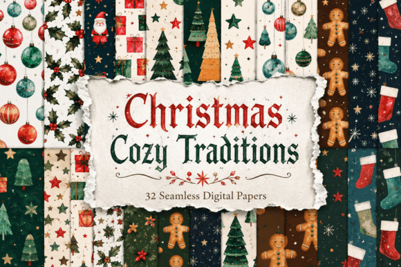 Christmas Cozy Traditions Seamless