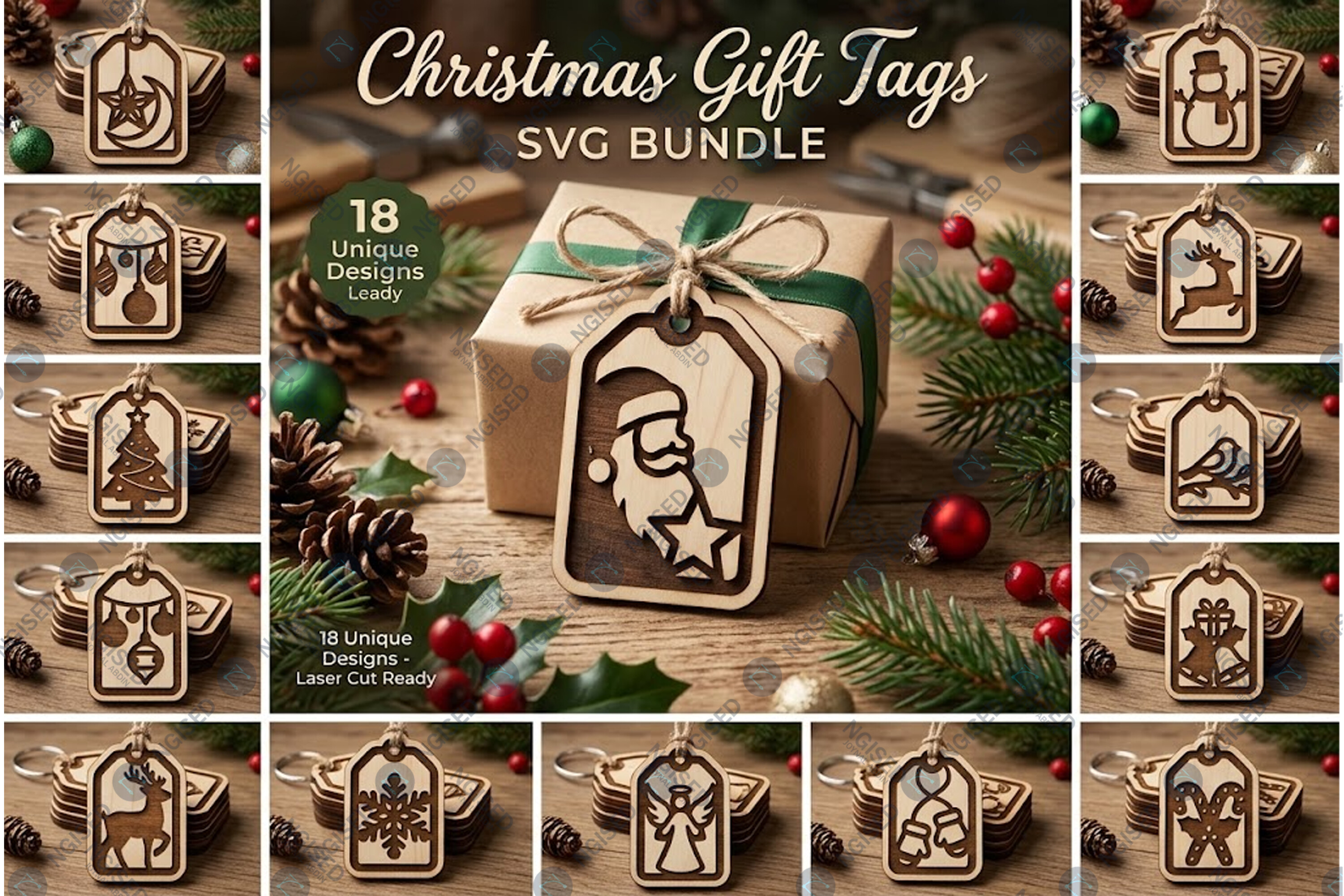 Christmas Gift Tags SVG Bundle