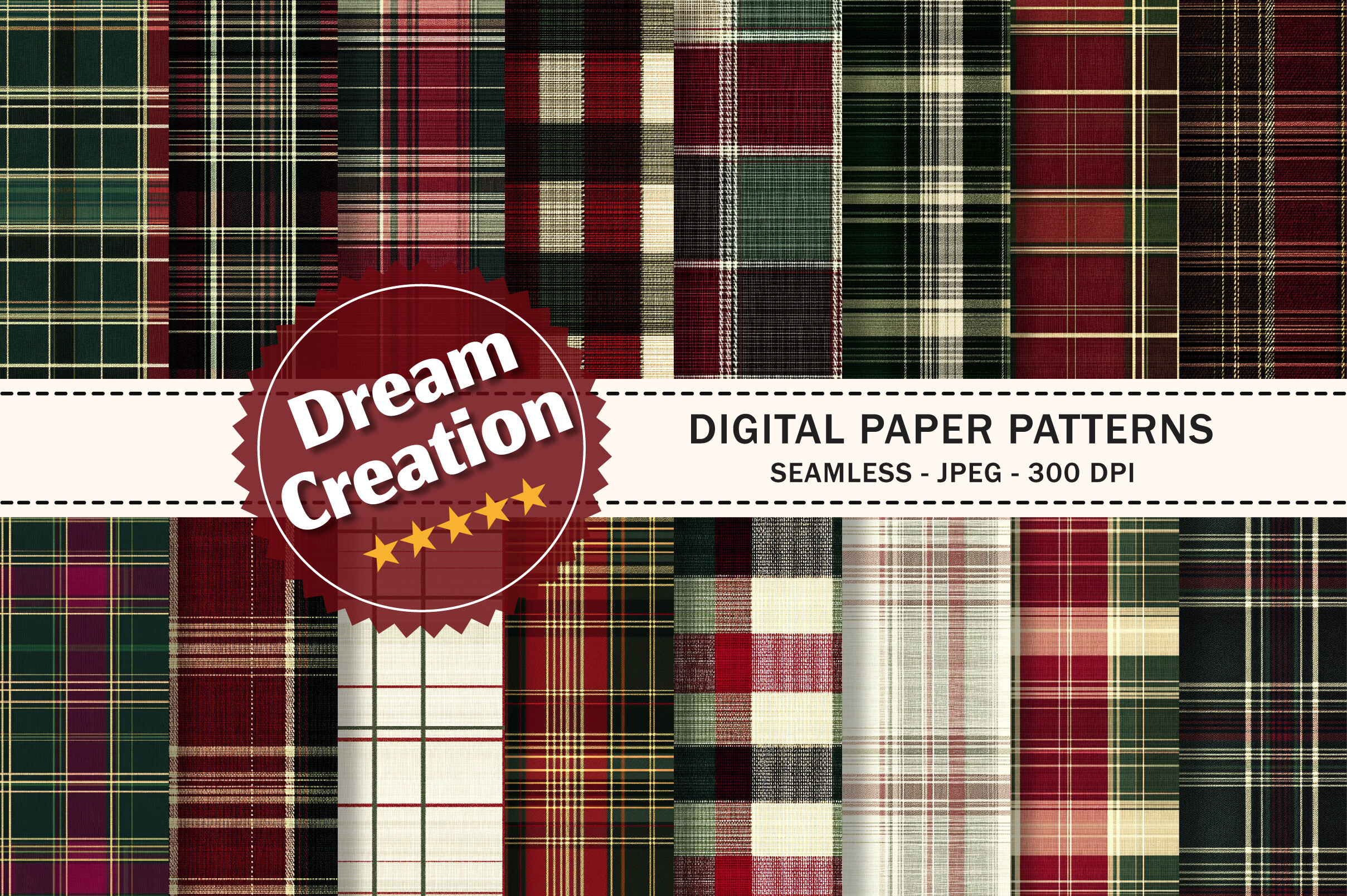 Christmas Tartan Plaid Seamless Pattern