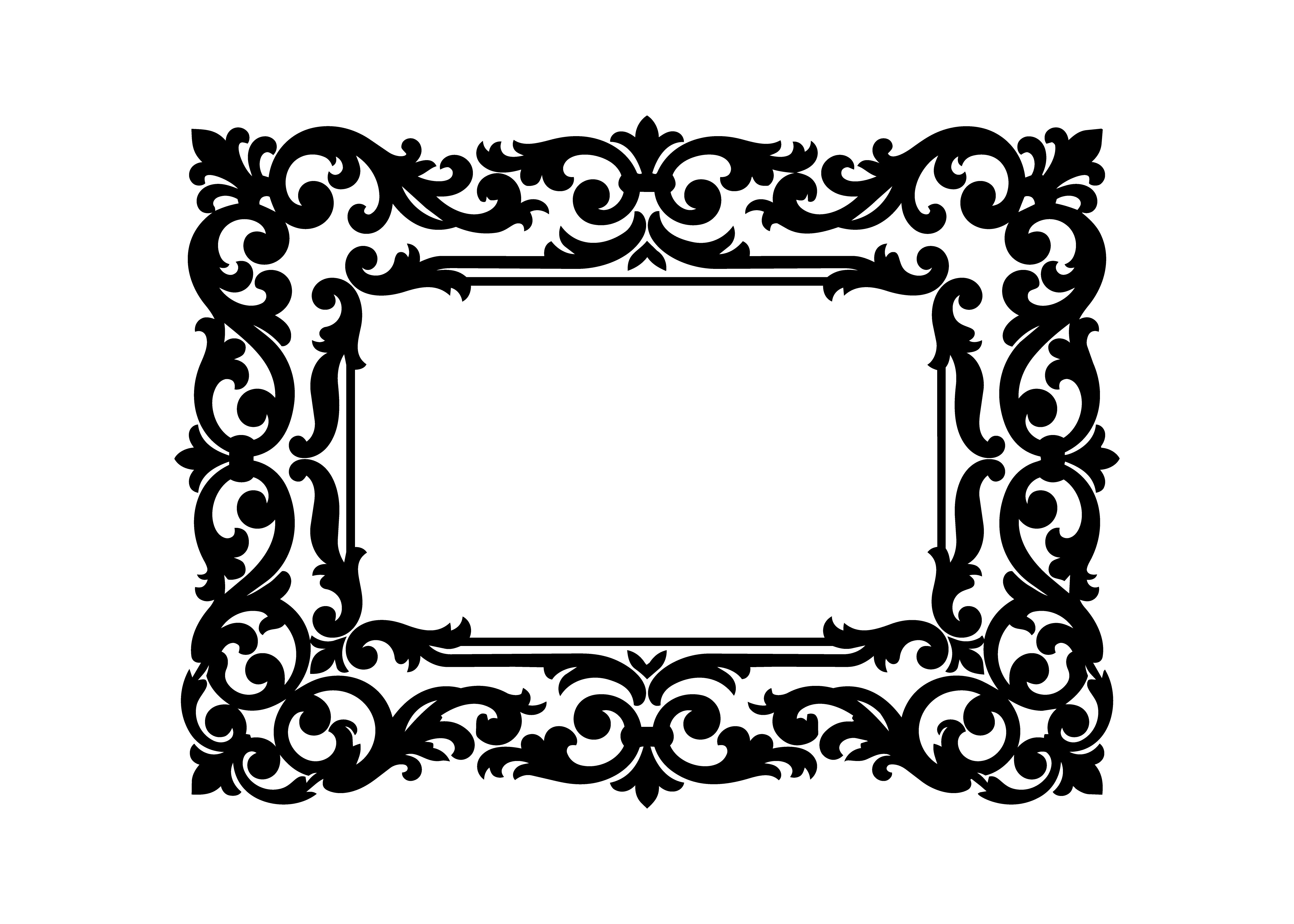 Classic Ornate Scroll Frame SVG