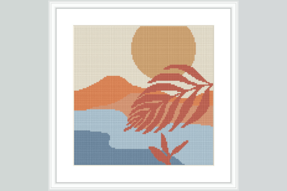 Coral Peaks Cross Stitch Pattern