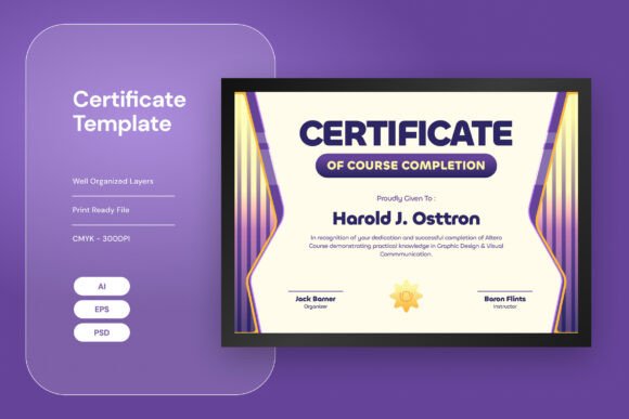 Course Completion Certificate Template