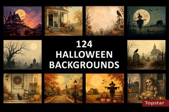 Creepy Spooky Halloween Background Paper