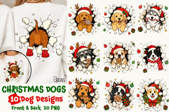 Cute Christmas Dog Front & Back Bundle