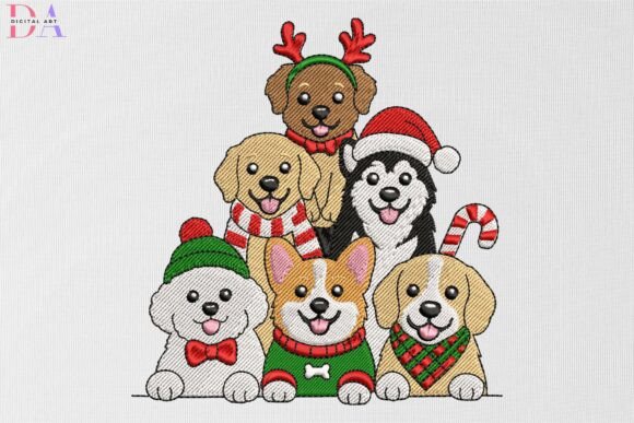Cute Puppy Group Holiday