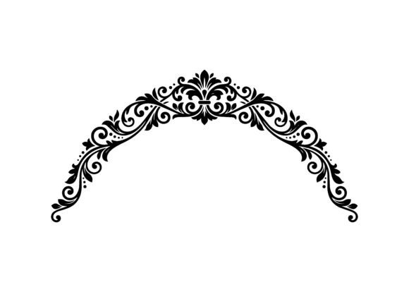 Decorative Rococo Arch Frame SVG