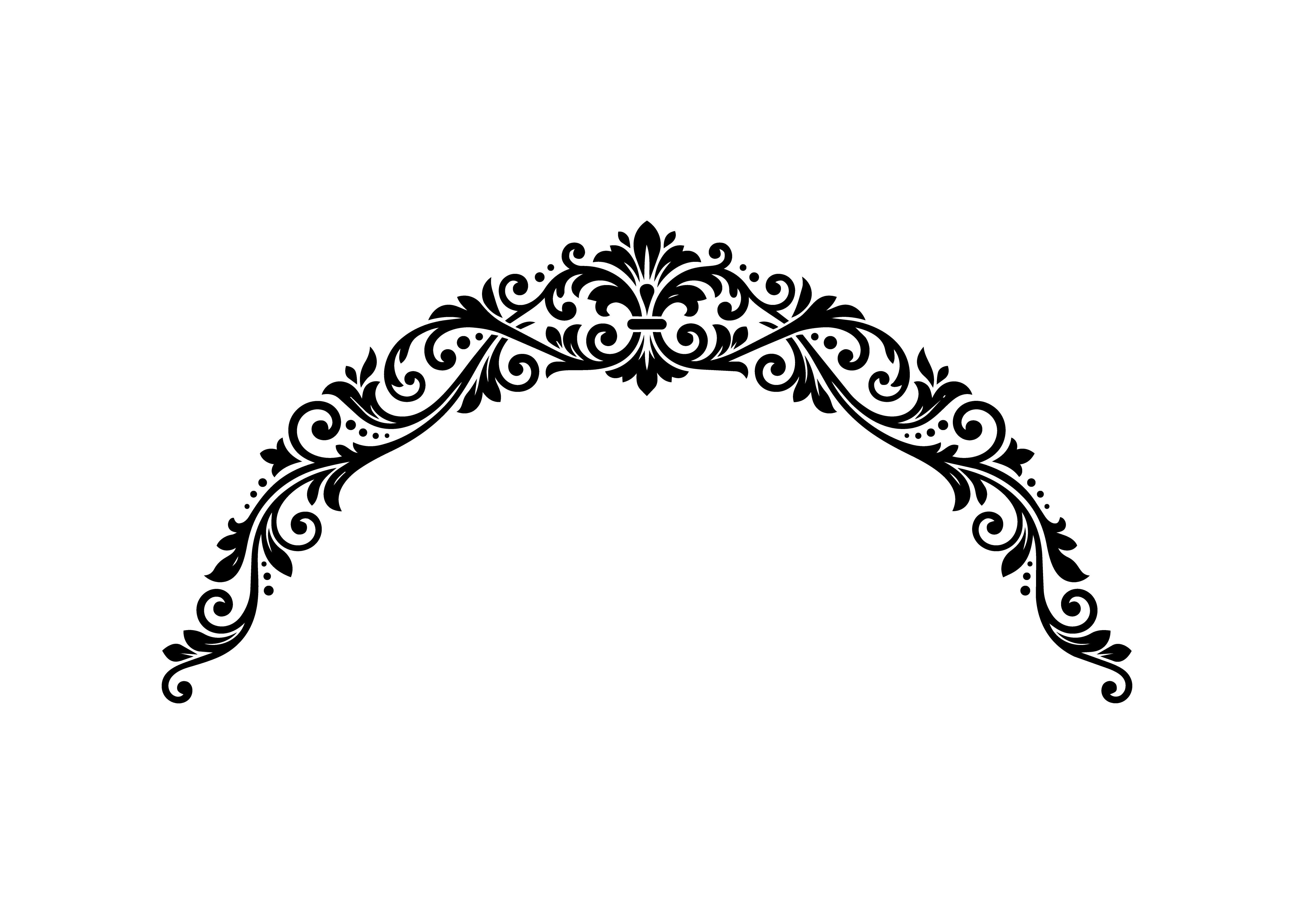 Decorative Rococo Arch Frame SVG