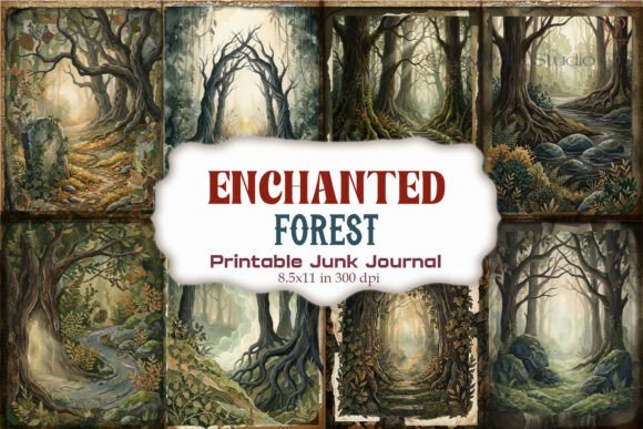Enchanted Forest Junk Journal Paper