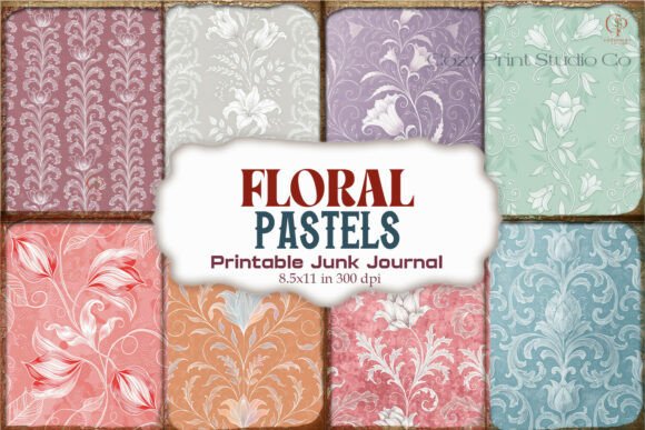 Floral Pastels Junk Journal Paper