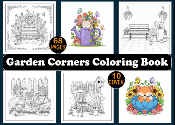 Garden Corners Coloring Book – Adult