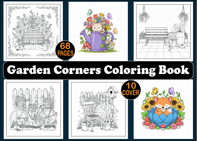 Garden Corners Coloring Book – Adult