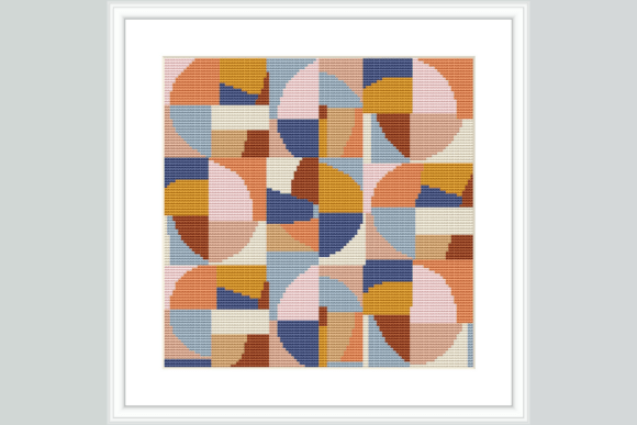 Geometric Pinwheel Cross Stitch Pattern