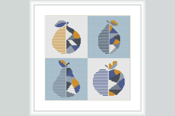 Geometric Toucans Cross Stitch Pattern