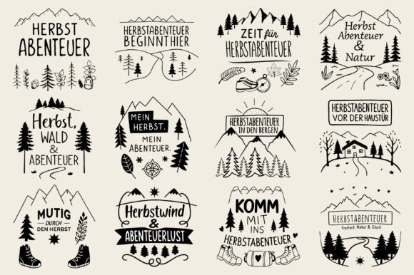 German Herbst Abenteuer SVG Bundle