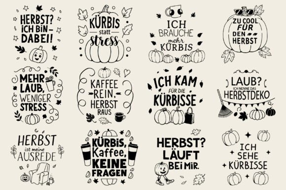 German Herbst Humor SVG Bundle