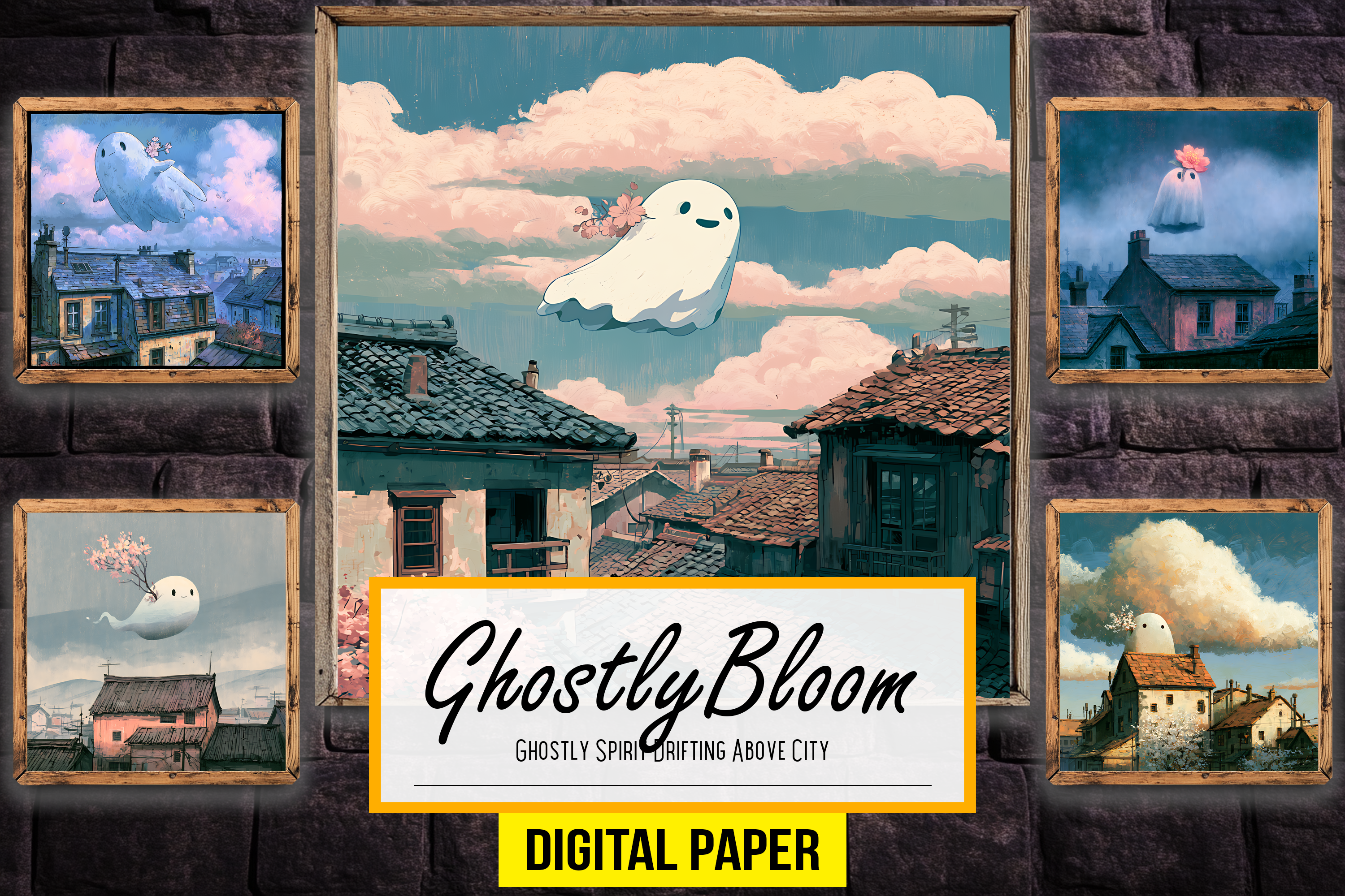Ghostly Spirit Drifting Above City Arts