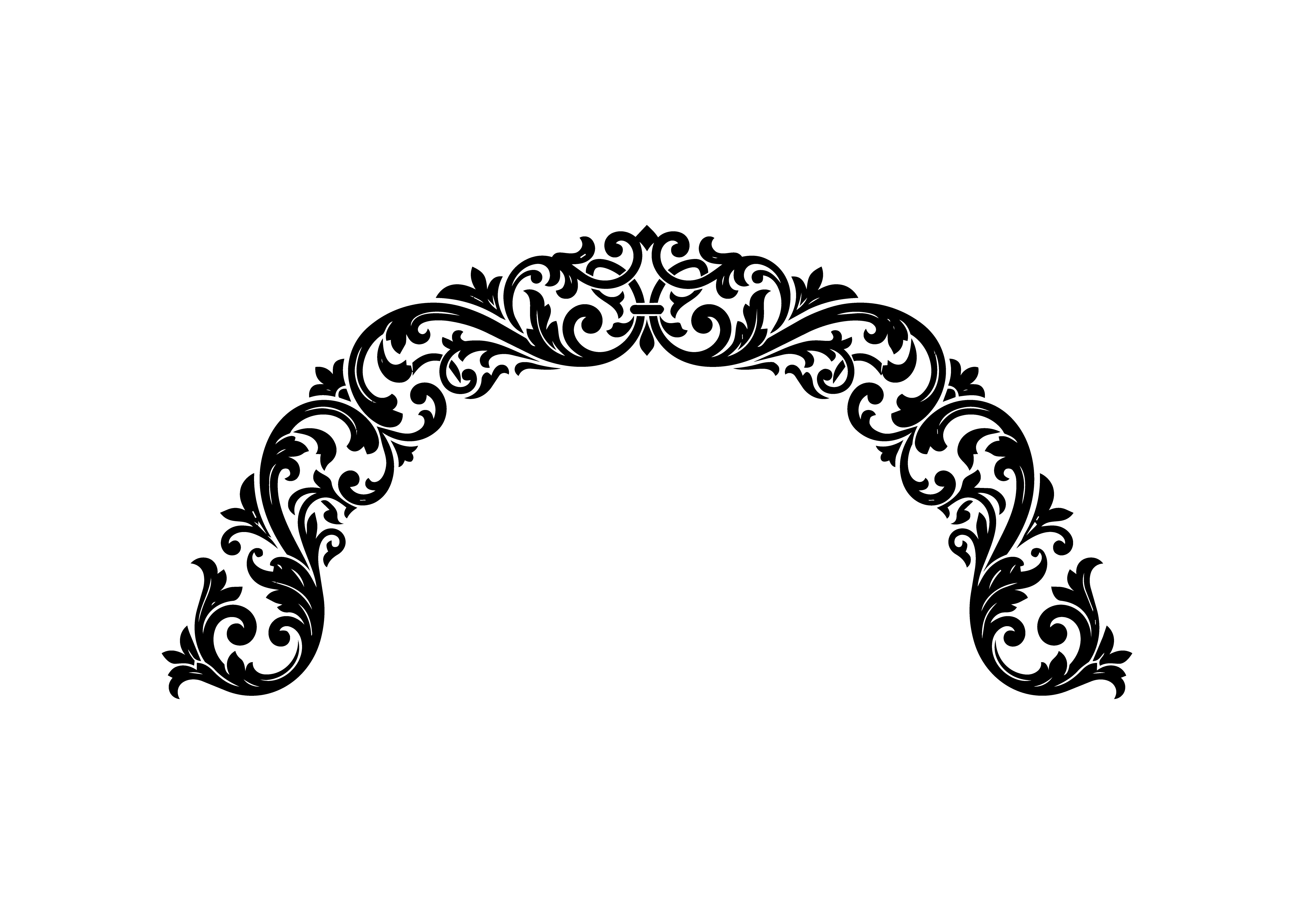 Grand Filigree Wedding Arch SVG