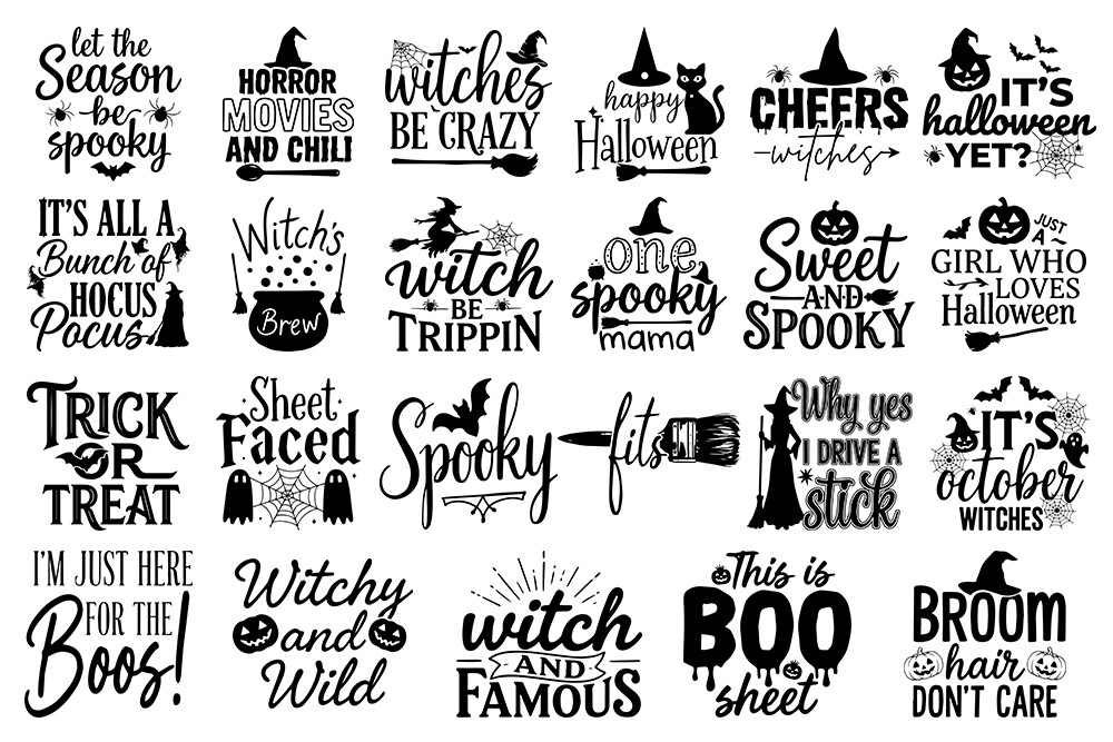 Halloween SVG Bundle, Witch SVG, Spooky