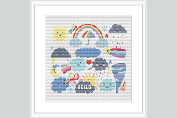 Hello Sunshine Cross Stitch Pattern