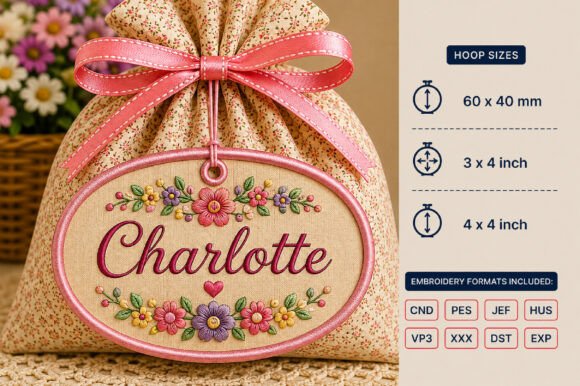 ITH Blank Oval Tag Embroidery