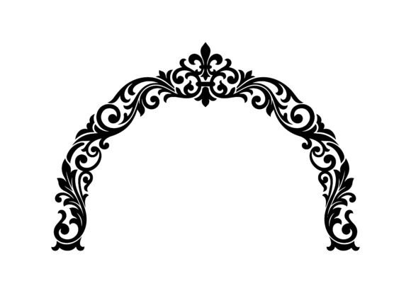 Imperial Scroll Arch Flourish SVG