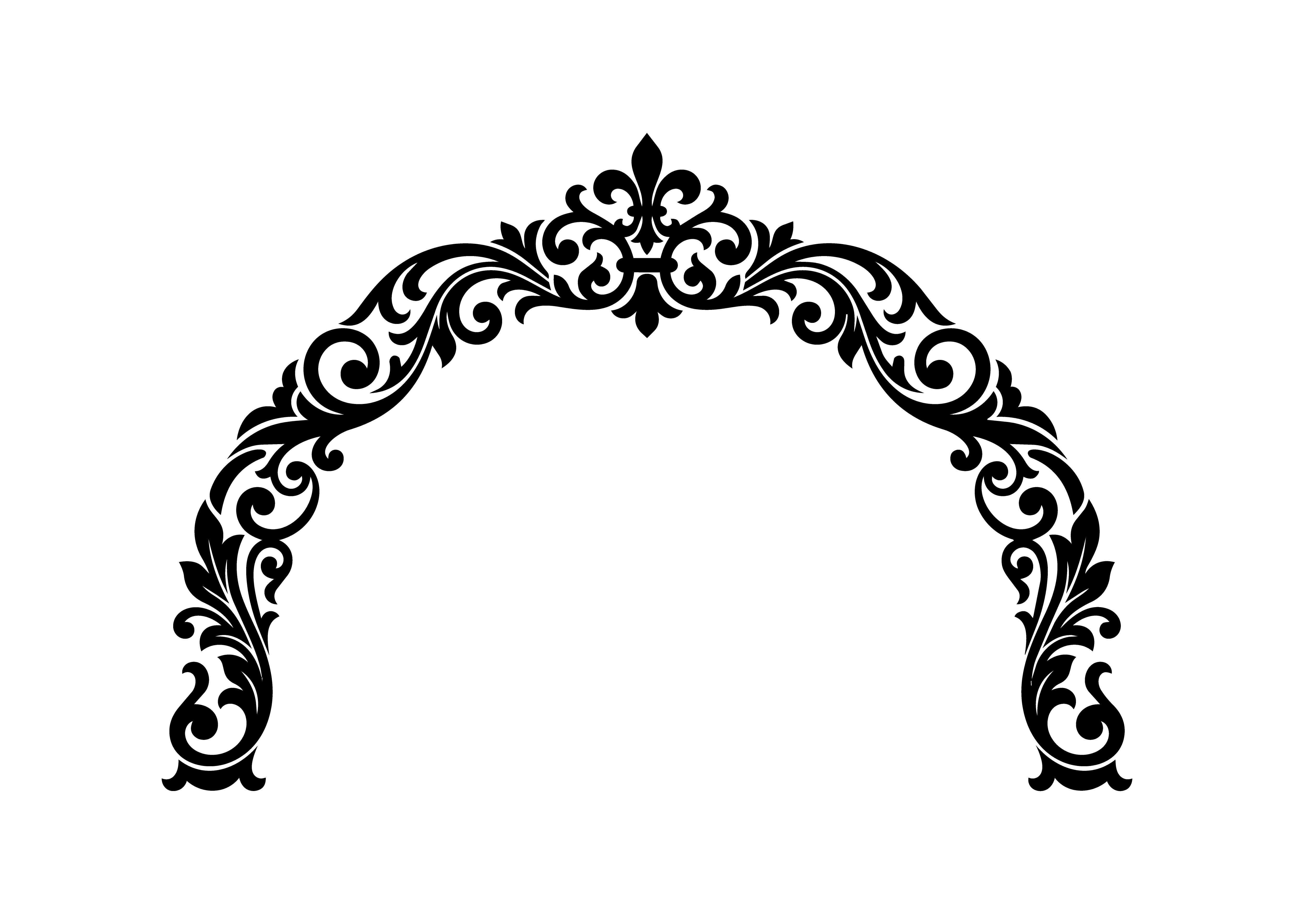 Imperial Scroll Arch Flourish SVG