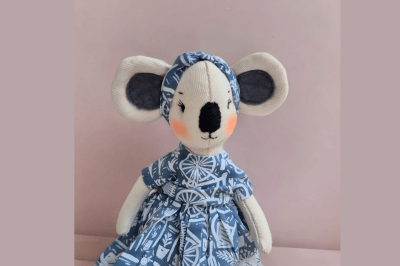 Koala Doll Sewing Pattern with Clothes