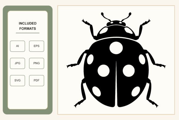 Ladybug SVG Silhouette Graphic Illustrations By Graphic Divine